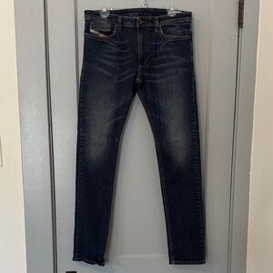 Men's Slim Fit Dark Blue Jeans